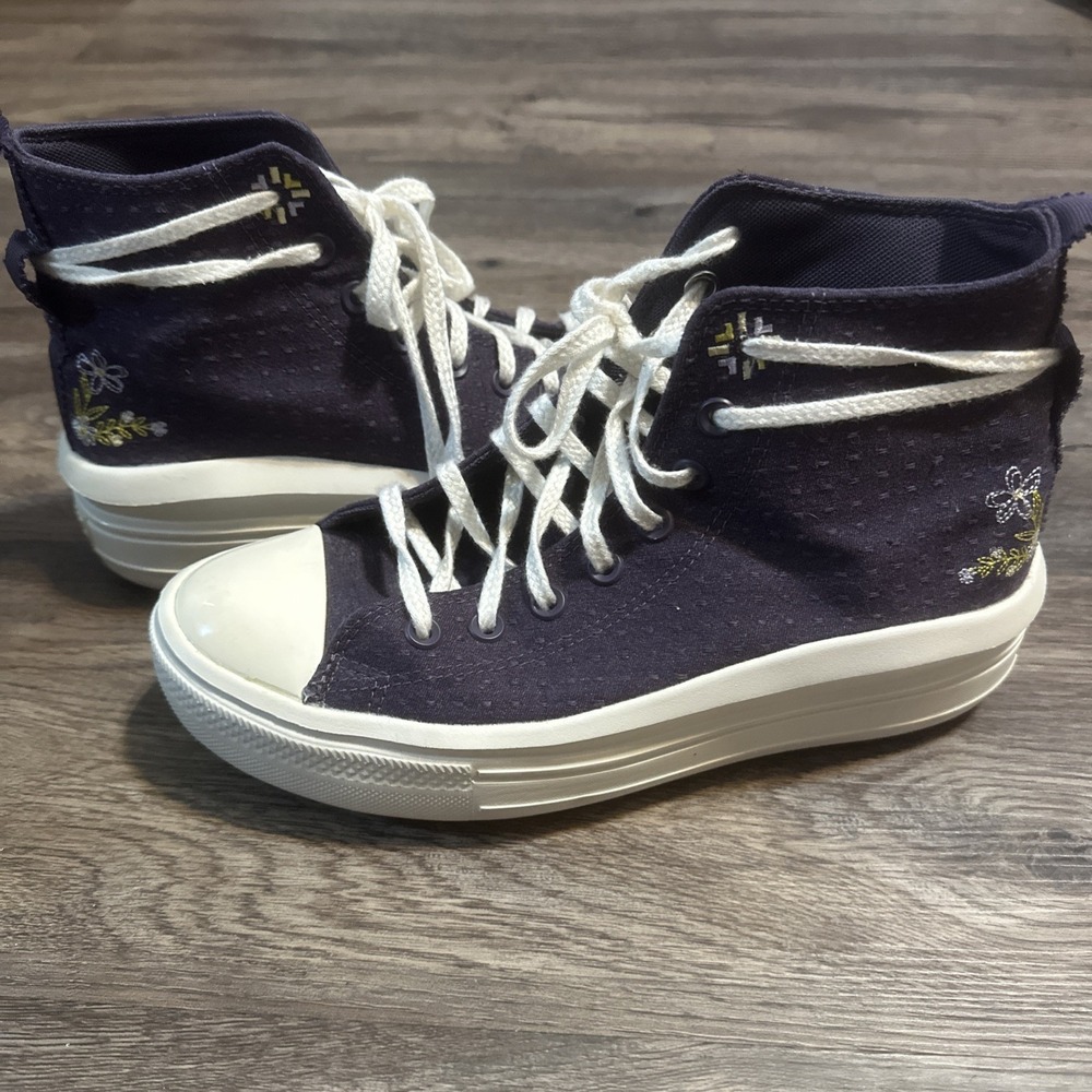 Converse Chuck Taylor Move Platform Shoes Women's 9 High Lilac Canvas A05070C